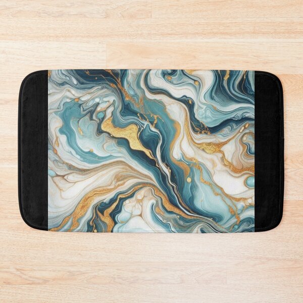 Item preview, Navy and Gold swirl of marble print designed and sold by PrintsQuarter.