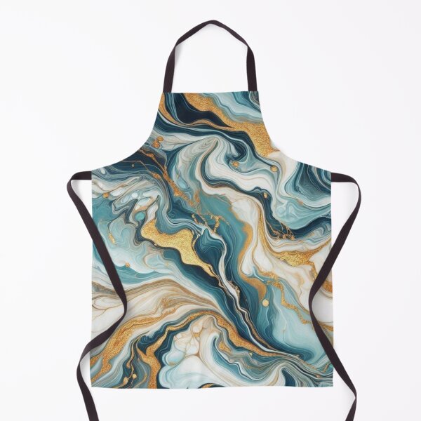 Item preview, Navy and Gold swirl of marble print designed and sold by PrintsQuarter.