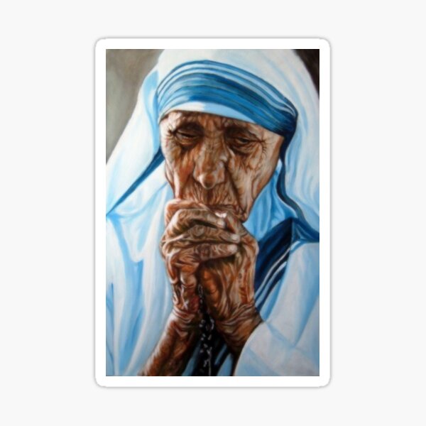 portrait of Mother Teresa Sticker