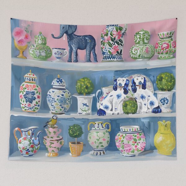 Item preview, Grandmillennial art, sweet visitor designed and sold by SophieClimaArt.