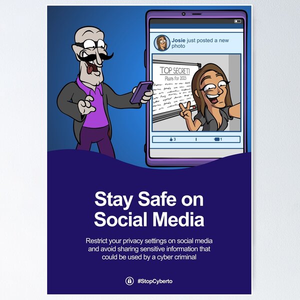 Item preview, Stop Cyberto - Stay safe on social media designed and sold by Usecure.