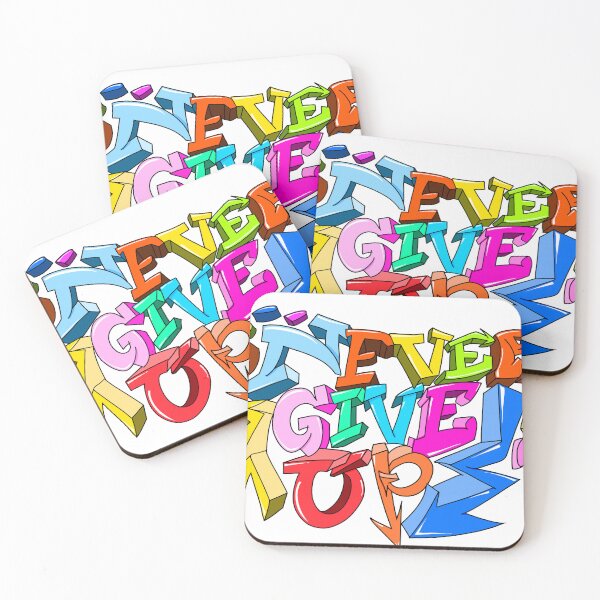 Item preview, NEVER GIVE UP GRAFFITI LETTER SO SICK designed and sold by Meilon.