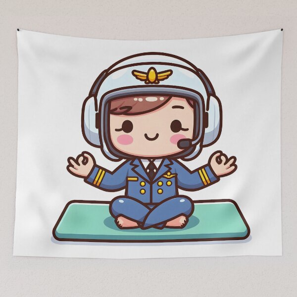Artikelvorschau, Kawaii Pilot: Yogamatte entworfen und verkauft von CanvasCutie.