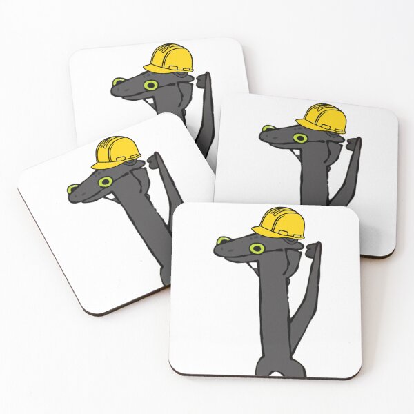 Item preview, Dragon dancing meme gif, lizard  meme stickers, hard hat stickers designed and sold by wedad01.
