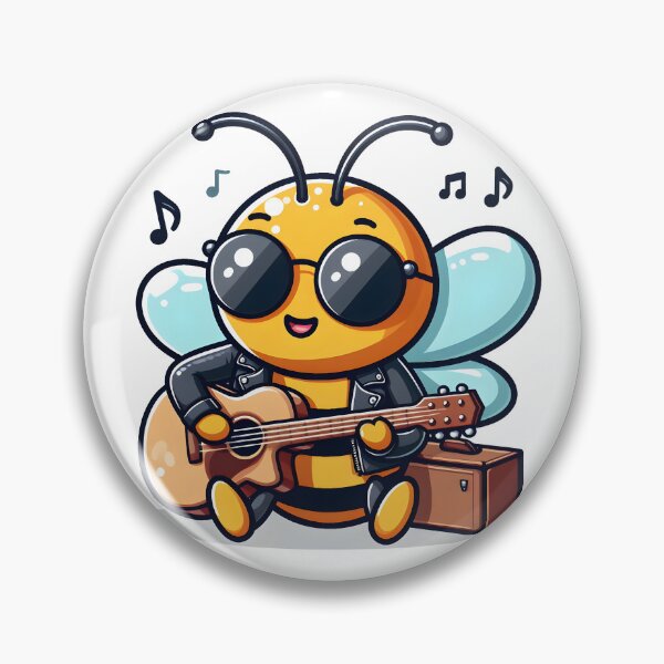Item preview, Kawaii Rockstar Bee designed and sold by CanvasCutie.