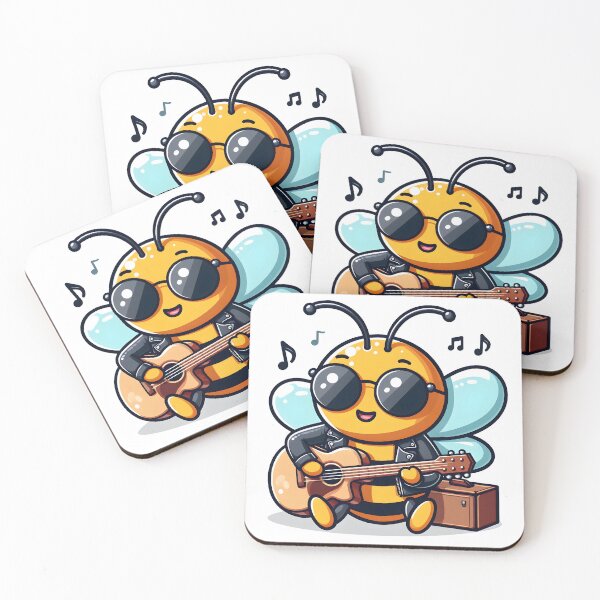 Item preview, Kawaii Rockstar Bee designed and sold by CanvasCutie.
