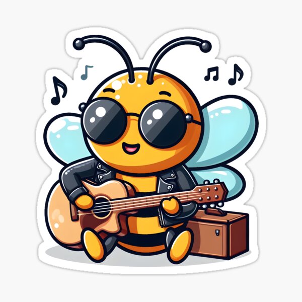 Item preview, Kawaii Rockstar Bee designed and sold by CanvasCutie.