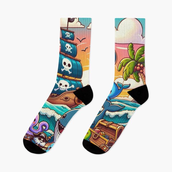 Item preview, Cute Illustration , Pirate and Friends of the Ocean Inspired Design designed and sold by GPrint001.