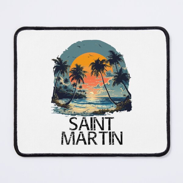 Item preview, Saint Martin Sunset (with Black Lettering) designed and sold by VelvetRoom.