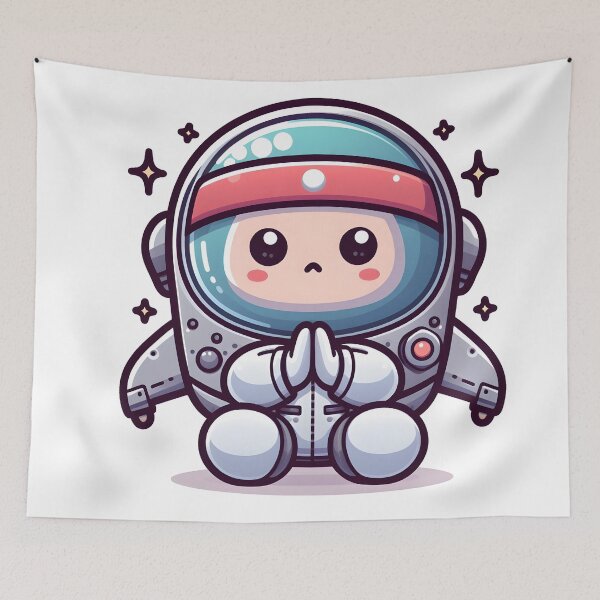 Item preview, Kawaii Spaceship With Yoga Headband designed and sold by CanvasCutie.