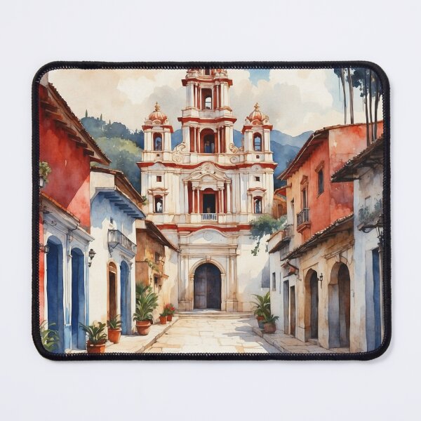 Item preview, Chiapa de Corzo Chiapas México Magic Town Vintage Watercolor Travel Tourism Poster  designed and sold by TravelersGems.