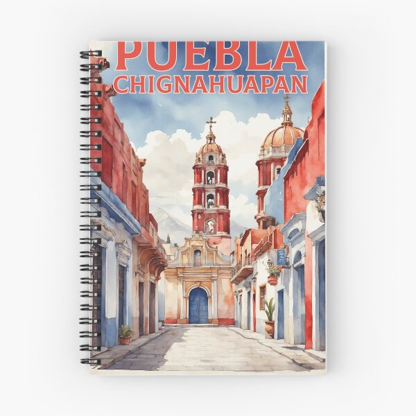 Item preview, Chignahuapan Puebla México Magic Town Vintage Watercolor Travel Tourism Poster  designed and sold by TravelersGems.