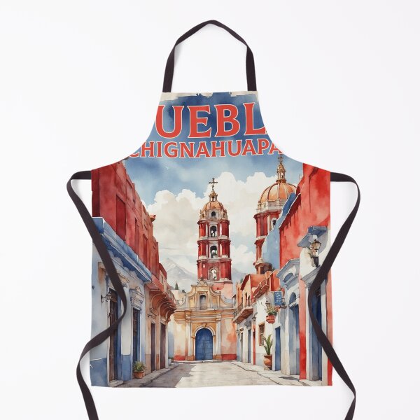 Item preview, Chignahuapan Puebla México Magic Town Vintage Watercolor Travel Tourism Poster designed and sold by TravelersGems.