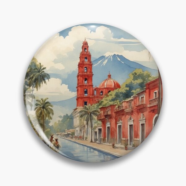 Item preview, Coatepec Veracruz México Magic Town Vintage Watercolor Travel Tourism Poster  designed and sold by TravelersGems.