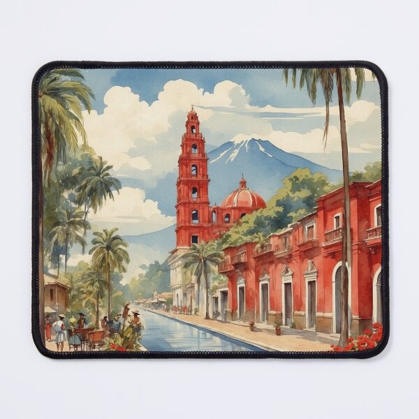 Item preview, Coatepec Veracruz México Magic Town Vintage Watercolor Travel Tourism Poster designed and sold by TravelersGems.