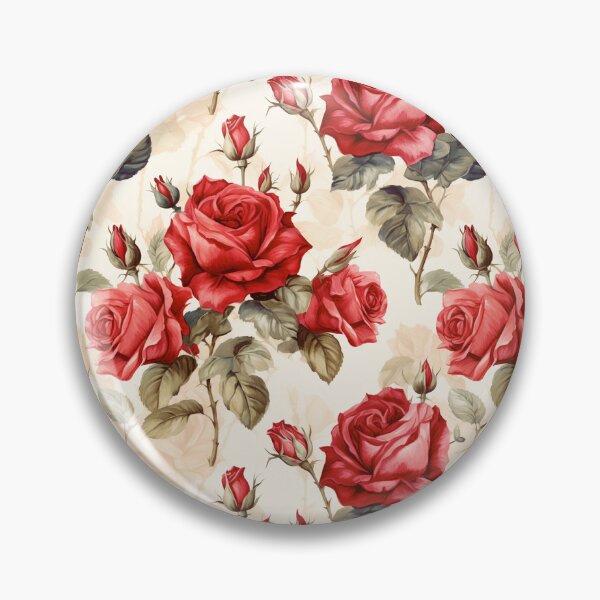 Item preview, Red Roses Floral Antique Pattern designed and sold by LouieVanille.