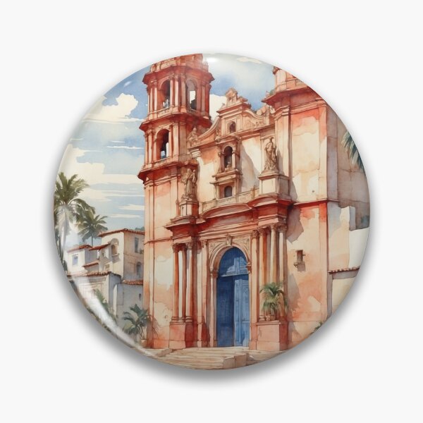 Item preview, Compostela de Indias Nayarit México Pueblo Mágico Vintage Acuarela Viajes Turismo Póster designed and sold by TravelersGems.