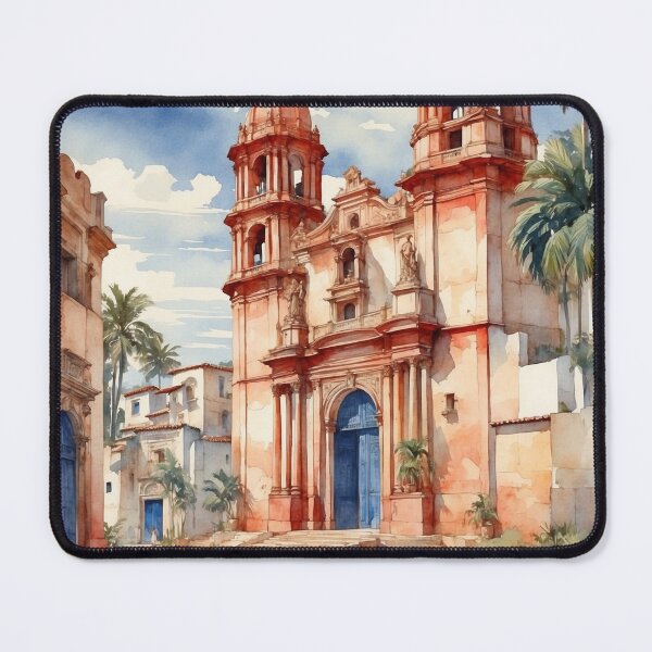 Item preview, Compostela de Indias Nayarit México Magic Town Vintage Watercolor Travel Tourism Poster designed and sold by TravelersGems.