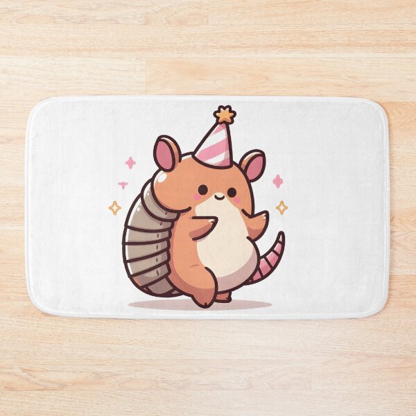 Item preview, Kawaii Armadillo With Party Hat designed and sold by CanvasCutie.