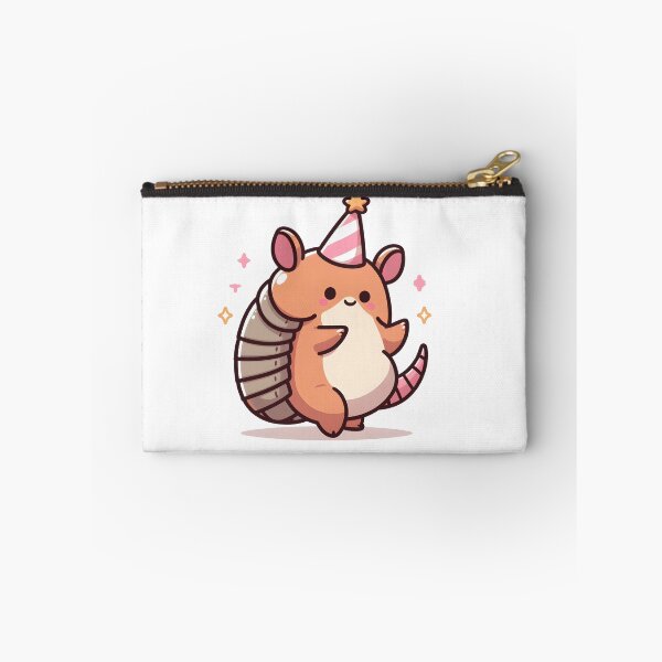 Item preview, Kawaii Armadillo With Party Hat designed and sold by CanvasCutie.