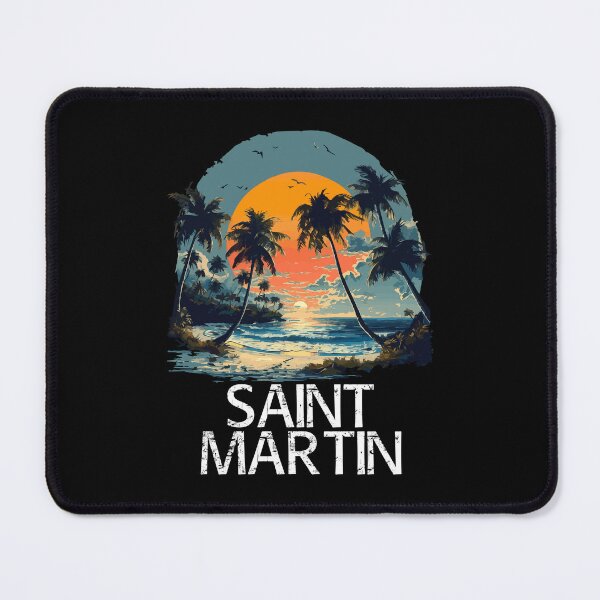 Item preview, Saint Martin Sunset (with Black Lettering) designed and sold by VelvetRoom.