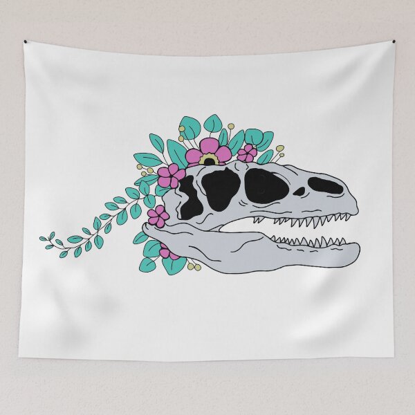 Item preview, Carcharodontosaurus Floral Print designed and sold by LilLegendsArt.