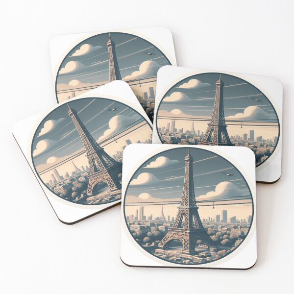 Item preview, Vintage Parisian Elegance: Soft-Toned Eiffel Tower Travel Badge designed and sold by bestoftrendy.