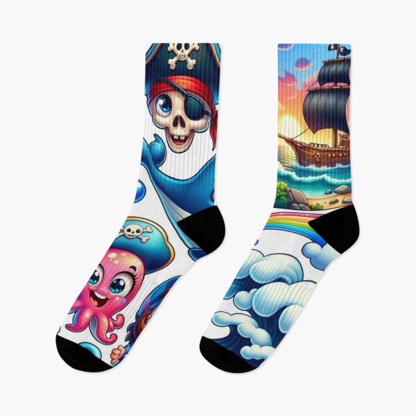 Item preview, Cute Illustration , Pirate and Friends of the Ocean Inspired Design designed and sold by GPrint001.