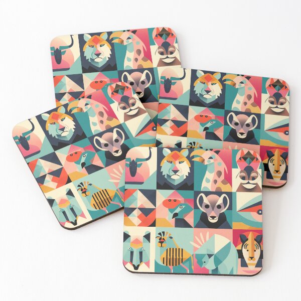 Item preview, geometric animals designed and sold by PricklyPeanut.