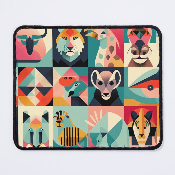 Item preview, geometric animals designed and sold by PricklyPeanut.