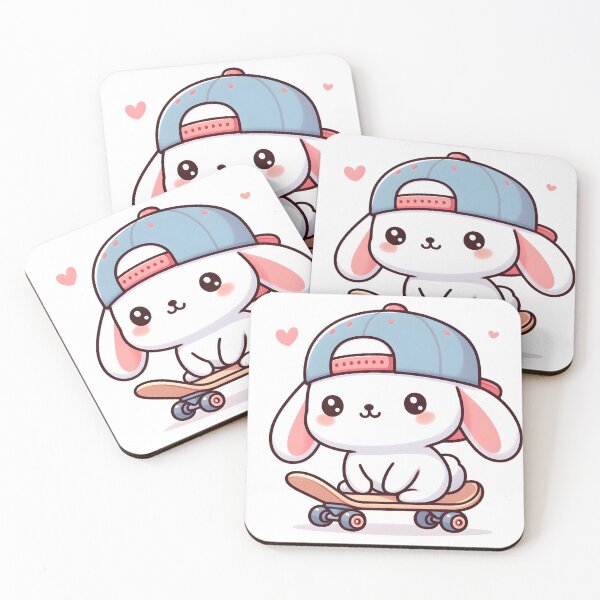 Item preview, Kawaii Bunny: Snapback Cap And Skateboard designed and sold by CanvasCutie.
