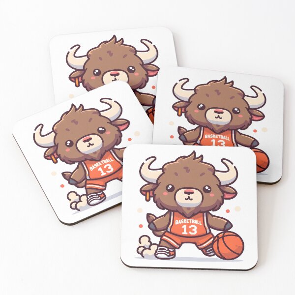 Item preview, Kawaii Bison With Basketball Jersey designed and sold by CanvasCutie.