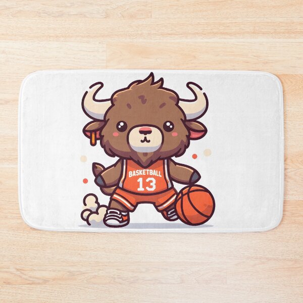 Item preview, Kawaii Bison With Basketball Jersey designed and sold by CanvasCutie.