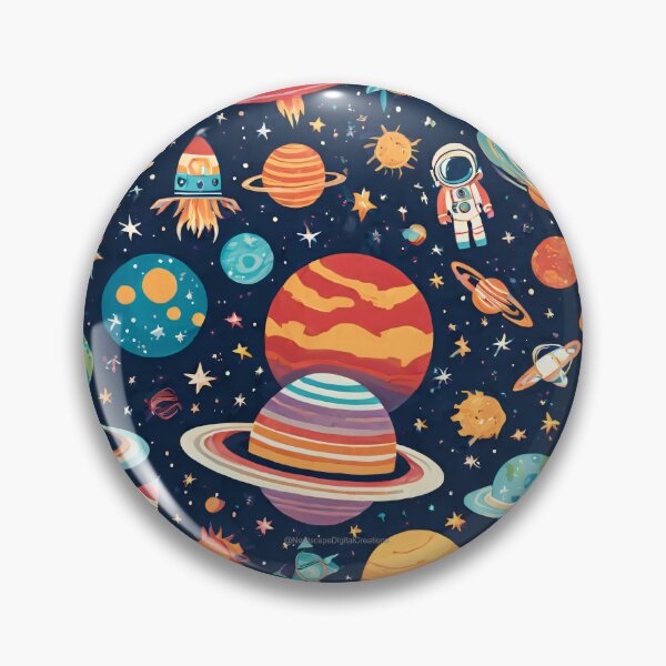 Item preview, Planets and Space Pattern designed and sold by NerdscapeDC.