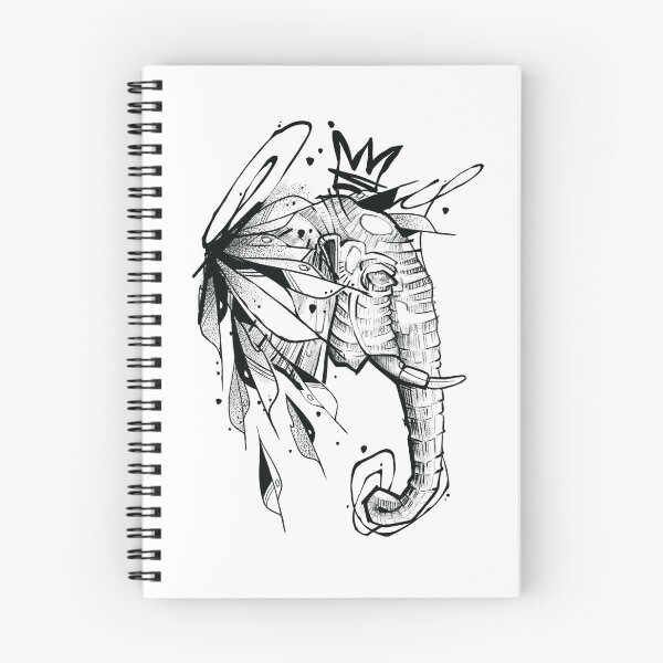 Item preview, Elephant Tattoo Sketchy Style Drawing Design  designed and sold by Soiia.