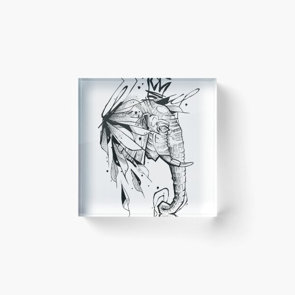 Item preview, Elephant Tattoo Sketchy Style Drawing Design  designed and sold by Soiia.