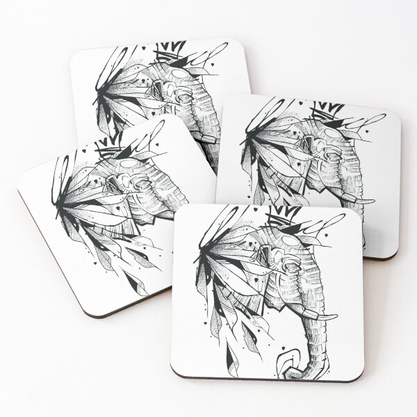 Item preview, Elephant Tattoo Sketchy Style Drawing Design  designed and sold by Soiia.