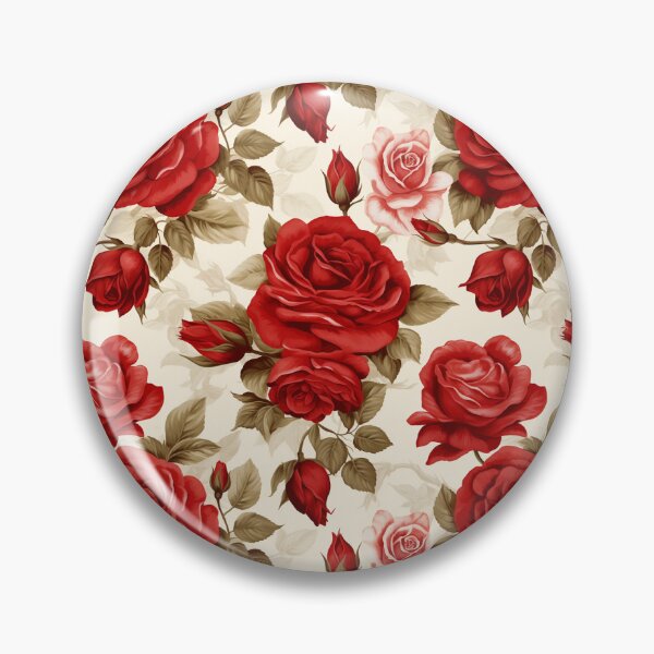 Item preview, Red Roses Floral Antique Pattern designed and sold by LouieVanille.