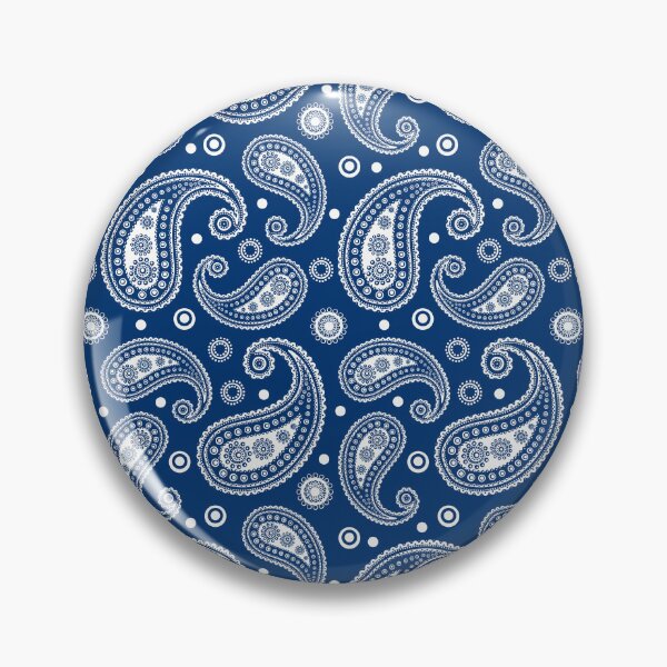 Item preview, Blue and white Paisley Pattern designed and sold by EmeraldeaArt.