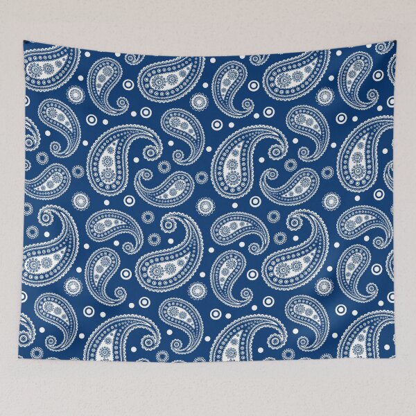 Item preview, Blue and white Paisley Pattern designed and sold by EmeraldeaArt.