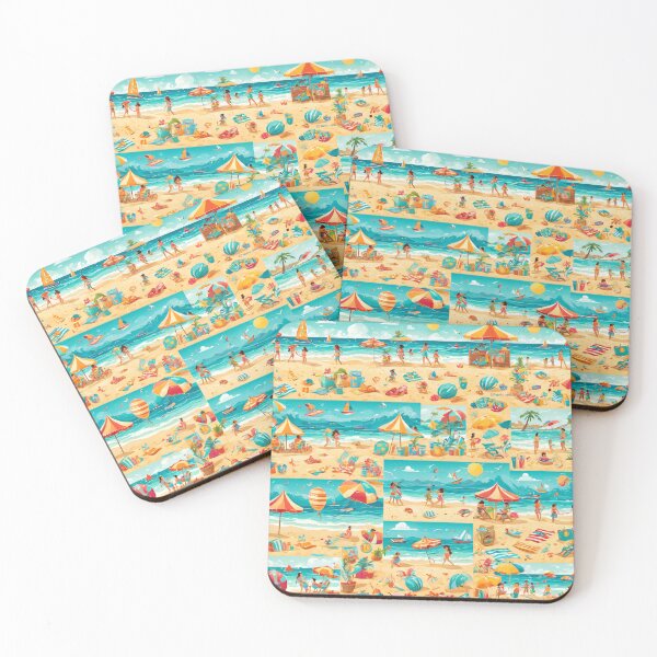 Item preview, Beach Fun Pattern designed and sold by NerdscapeDC.