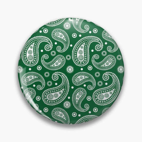 Item preview, Green and white Paisley Pattern designed and sold by EmeraldeaArt.