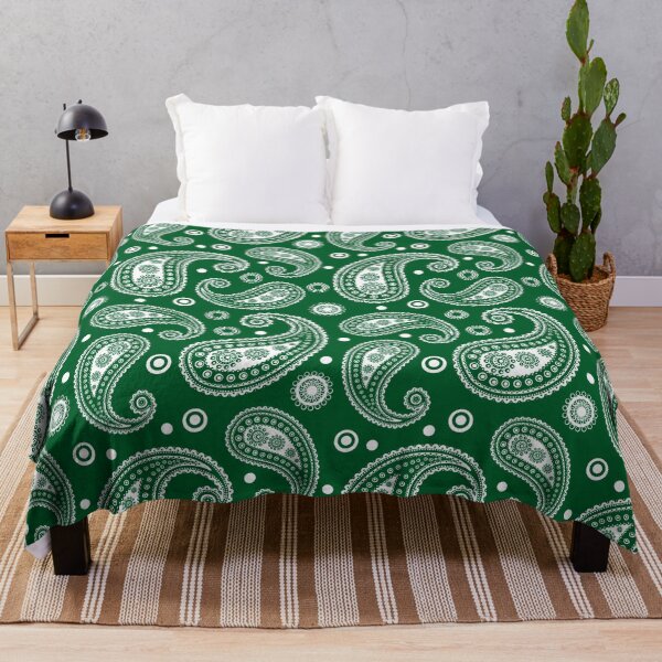 Item preview, Green and white Paisley Pattern designed and sold by EmeraldeaArt.
