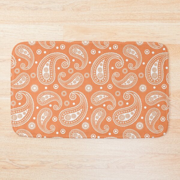 Item preview, Orange and white Paisley Pattern designed and sold by EmeraldeaArt.