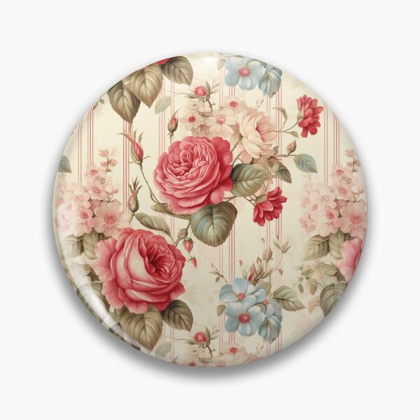 Item preview, Vintage Red Roses Floral Antique Pattern designed and sold by LouieVanille.