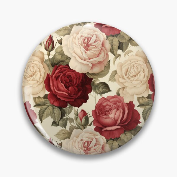 Item preview, Antique Red Roses Vintage Floral Pattern designed and sold by LouieVanille.