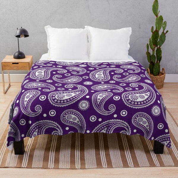 Item preview, Purple and white Paisley Pattern designed and sold by EmeraldeaArt.