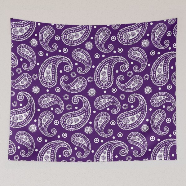 Item preview, Purple and white Paisley Pattern designed and sold by EmeraldeaArt.