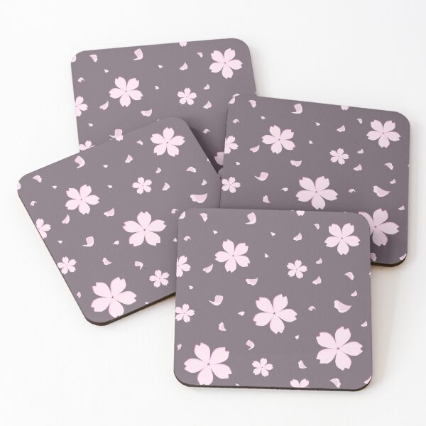 Item preview, Sakura Cherry Blossom Pattern (Hatobanezumi brown) designed and sold by Hi-kari.