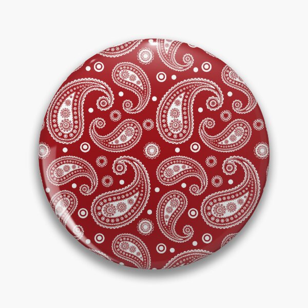 Item preview, Red and white Paisley Pattern designed and sold by EmeraldeaArt.
